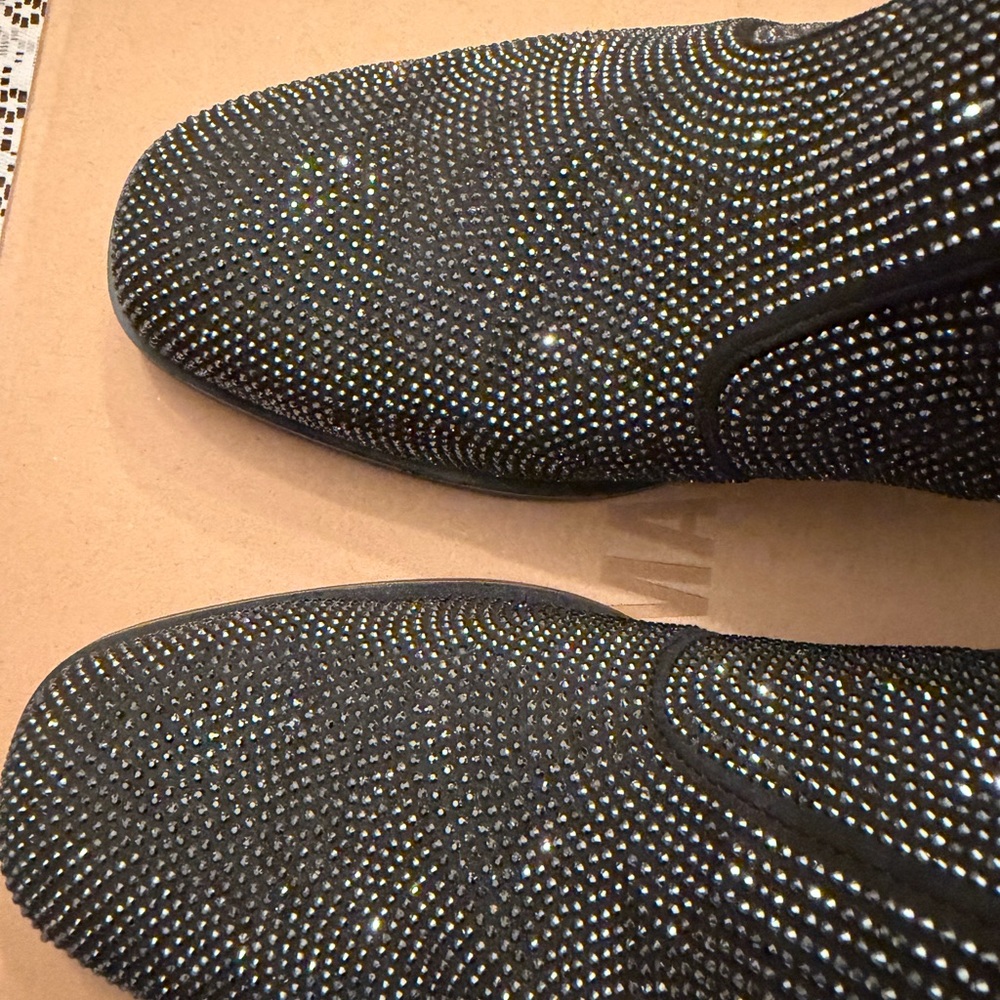 Steve Madden Black Rhinestone Ankle Booties - Picture 5 of 10